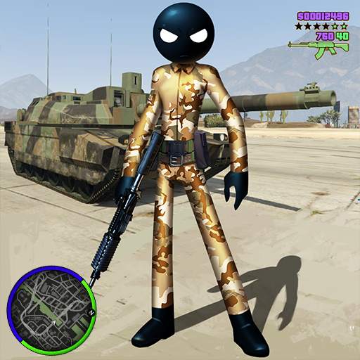 US Stickman Army Stickman Rope Hero Simulator 1.0