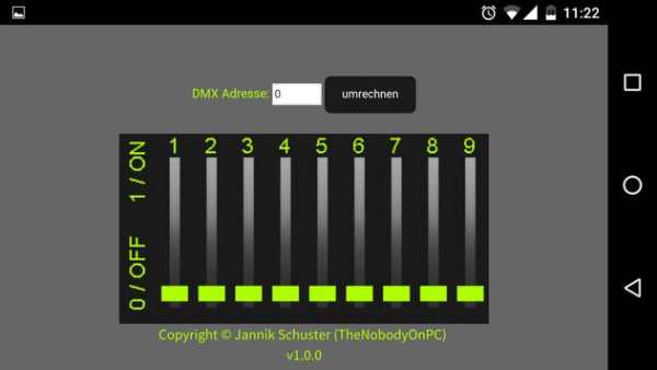 DMX DIP Switch Calculator screenshot 2