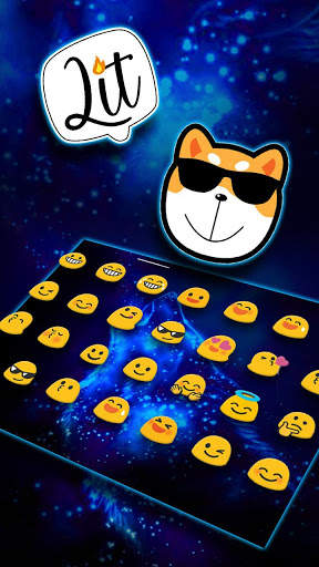 Wolf Night Keyboard Theme screenshot 3