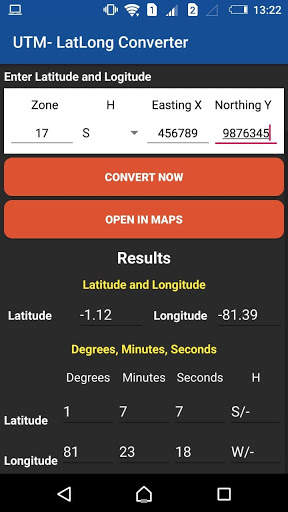 UTM - Lat/Long Conversor скриншот 2