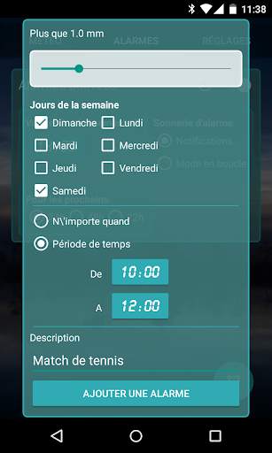 Alertes météo personnalisées screenshot 3