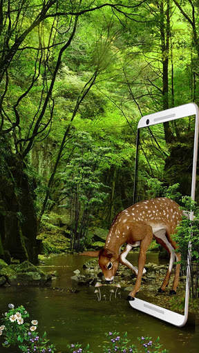 White Deer 3D Live wallpaper screenshot 2