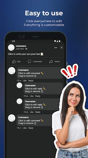 FakeIt post Maker for Facebook screenshot 1