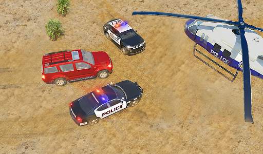 Offroad Jeep Prado Driving - Police Chase Games screenshot 4