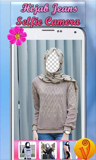 Hijab Jeans Selfie Camera screenshot 1