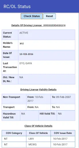 RTO Information screenshot 3