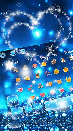 Blue Glitter Sparkle Theme screenshot 2