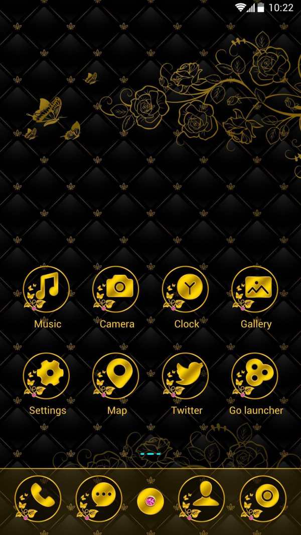 Black Gold  Go Launcher Theme screenshot 1