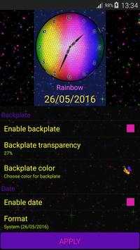 Rainbow Clock Widget 3 تصوير الشاشة