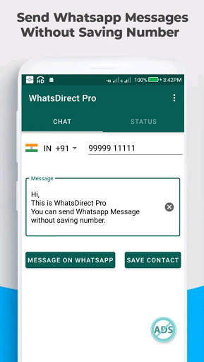 WhatsDirect Pro -(Direct Chat & Status Downloader) screenshot 1