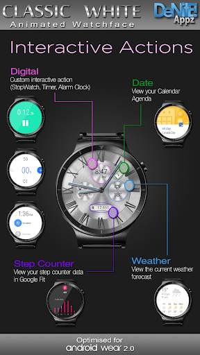 Classic White HD Watch Face screenshot 3
