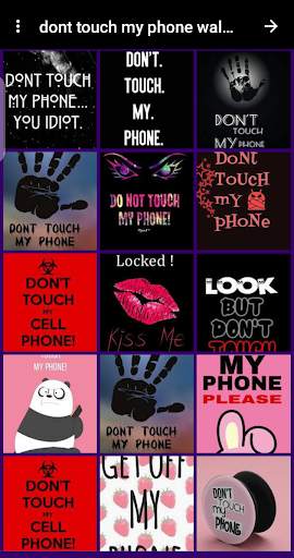 wallpapers dont touch my phone black screenshot 3