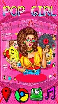Fashionable Pop Girl Launcher Theme screenshot 3