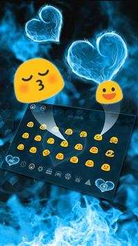 Blue Love Flame Keyboard Theme screenshot 3