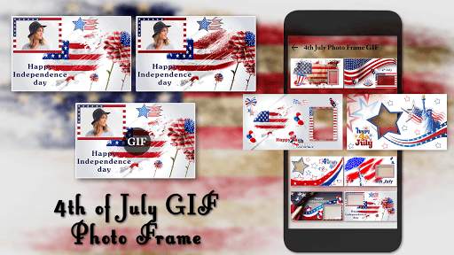 4th July GIF Photo Frame / 4th of July Photo Frame screenshot 1