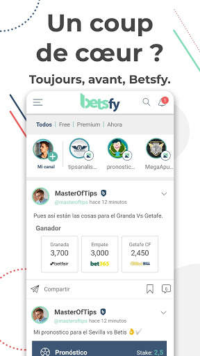Betsfy – le réseau social des pronostics sportifs screenshot 1