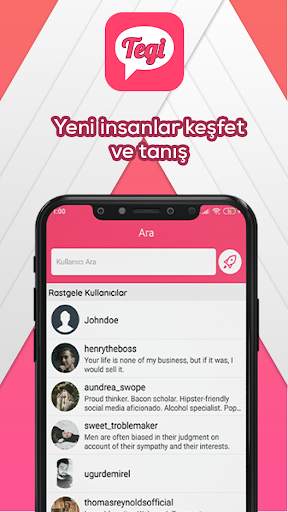 Tegi - Yeni İnsanlarla Tanış ve Mesajlaş screenshot 2