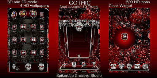Gothic 3D Next Launcher Theme screenshot 2