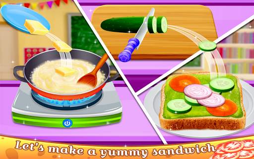 School Lunchbox Food Maker - Cooking Game screenshot 3