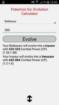 CP evolution calculator Pokemo screenshot 2