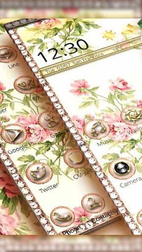 Pink Peony Flower Launcher screenshot 1