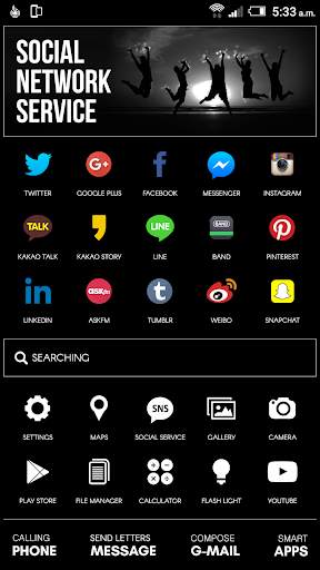 Black Total launcher theme screenshot 5