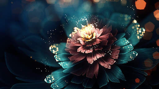 Glowing Flowers Live Wallpaper (Backgrounds) screenshot 7