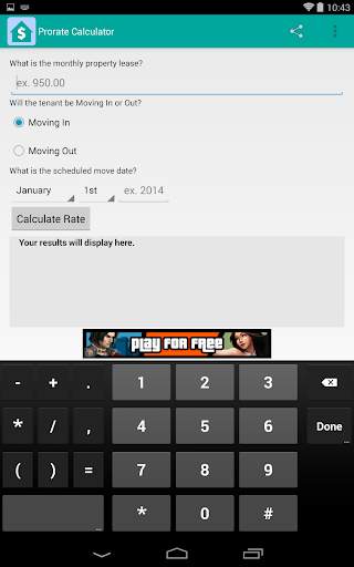 Prorate Calculator - Free screenshot 5