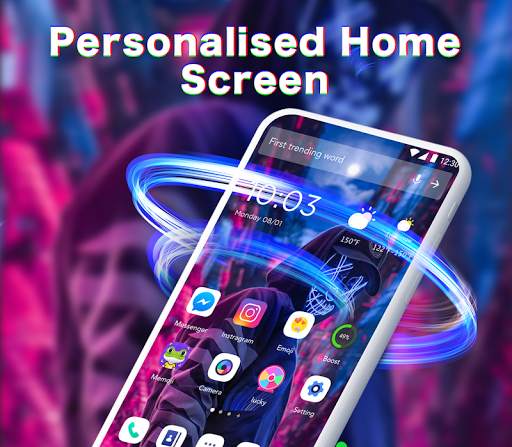 Flash Phone Launcher : Creative Wallpaper & Emoji screenshot 2