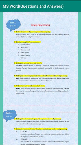 MS Word (Questions and Answers) screenshot 3