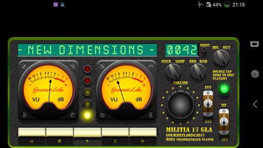 Militia 17 GLA folder player vintage VU-meter screenshot 3
