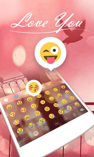 Love You GO Keyboard Theme स्क्रीनशॉट 4