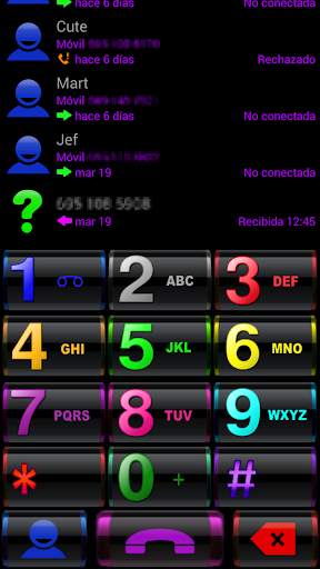 THEME BLACK COLORS EXDIALER screenshot 1
