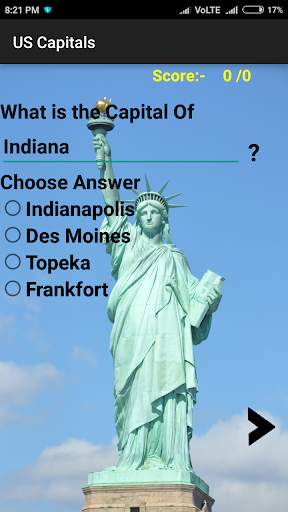 US Capitals Quiz скриншот 3