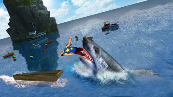 Shark Attack Game - Blue whale sim screenshot 5