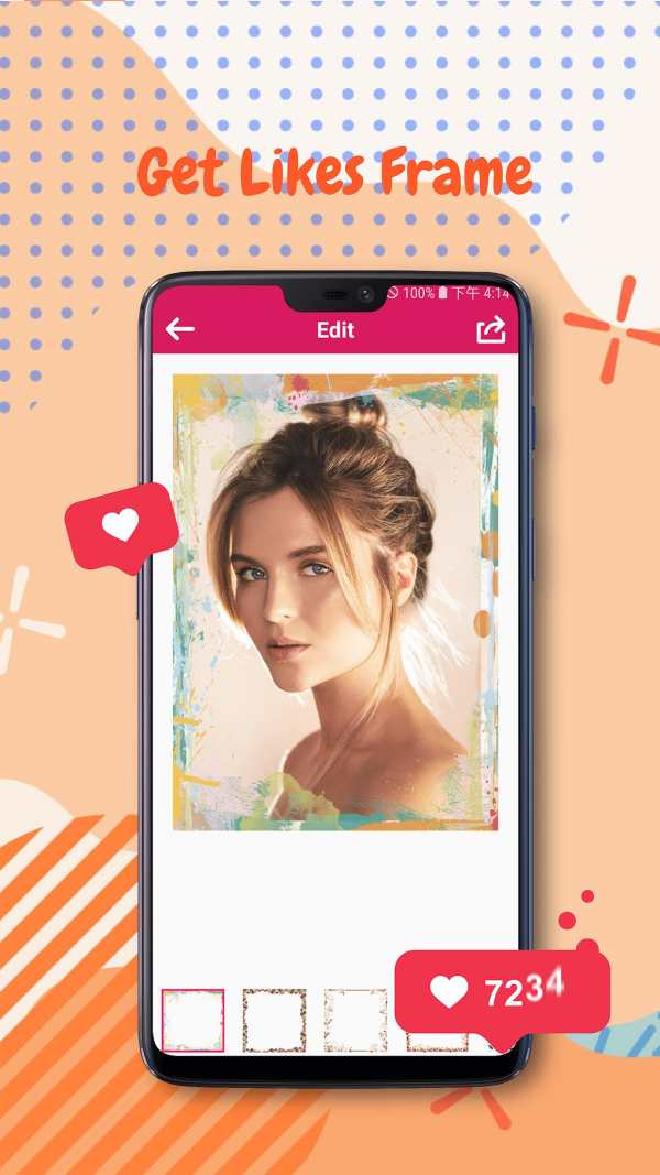 Royal Likes Photo Frame for Instagram Post screenshot 1