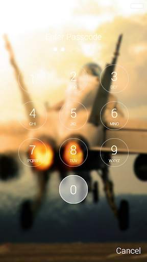 Jet Fighter Lock Screen 2 تصوير الشاشة