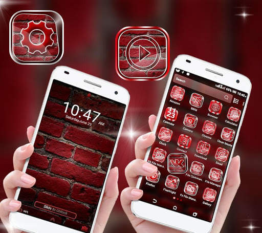 Red Brick Launcher Theme screenshot 4