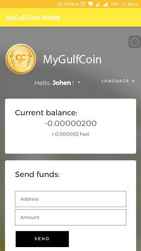 MyGulfCoin Wallet screenshot 2