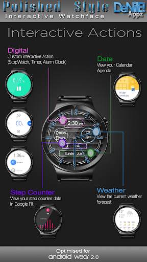 Polished Style HD Watch Face & Clock Widget screenshot 2
