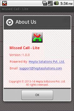 Missed Call - Lite screenshot 3