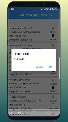 WPA WPS Tester screenshot 2