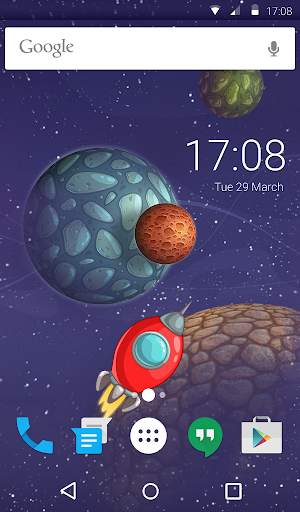 Space Travel Animated Keyboard   Live Wallpaper screenshot 2