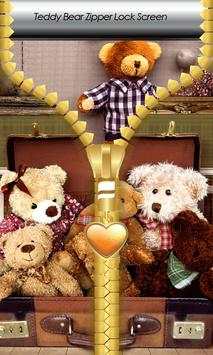 Teddy Bear Zipper Lock Screen screenshot 1