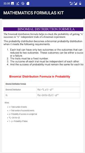 Mathematics Formulas Kit  Examples screenshot 4