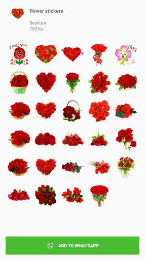 Flowers and roses stickers - WAStickerApps screenshot 3