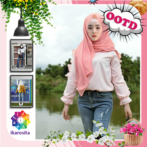 OOTD Hijab jeans Photo Editor icon