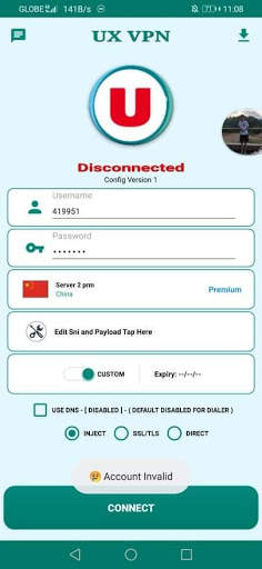 UX VPN screenshot 1