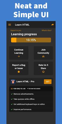 Learn HTML screenshot 1
