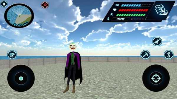 Stickman Flying Joker Rope Hero - Street Gangster screenshot 1